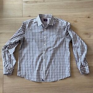 UNTUCKit Men's Blue and White Checkered Shirt